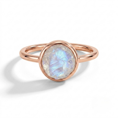 Raw Moonstone Ring — Intuition, Magic & New Beginnings
