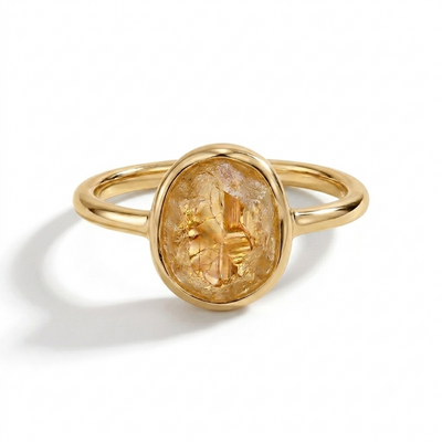 Raw Citrine Ring — Abundance, Joy & Manifestation