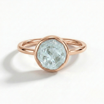 Raw Aquamarine Ring — Calm, Clarity & Clear Communication
