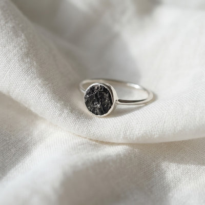 Raw Black Tourmaline Ring — Grounded, Protected & Shielded