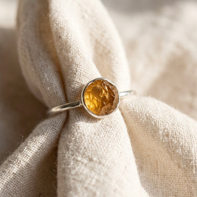 Raw Citrine Ring — Abundance, Joy & Manifestation