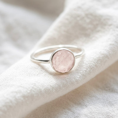 Raw Rose Quartz Ring — Self-Love, Compassion & Heart Healing