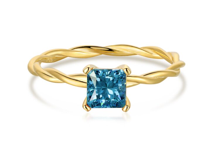 blue gold ring