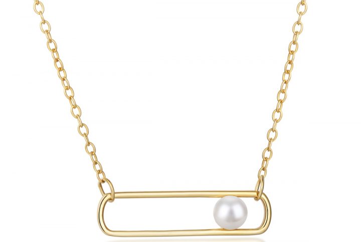 freshwater pearl clip necklace