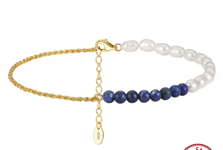 pearl gold vermeil anklet