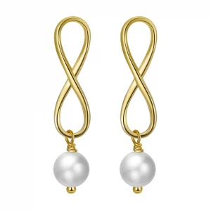 Pearl Infinity Drop Earrings