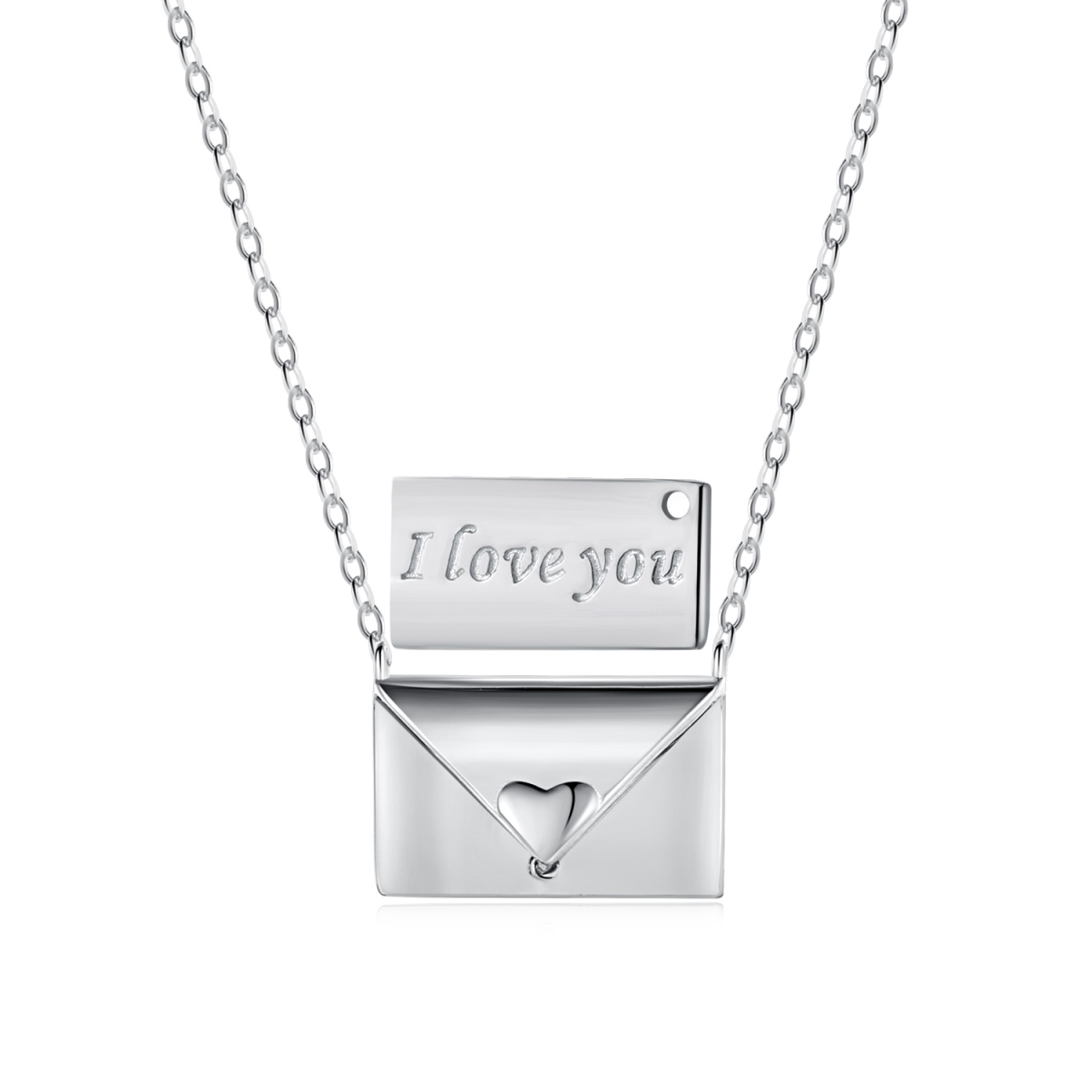 Fashion (silver)Fashion Envelope Locket Necklace With Stainless Steel Chain Love  You Secret Message Pendant Necklace For Girl Mother's Day Gift JIN @  Best Price Online | Jumia Egypt