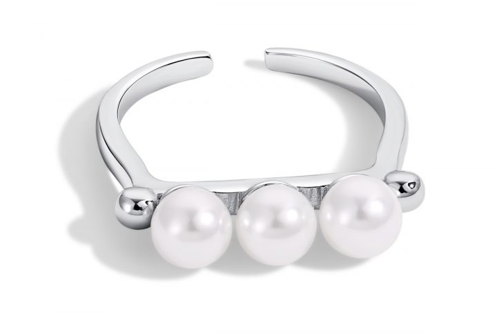 Pearls Adjustable Ring Sterling Silver