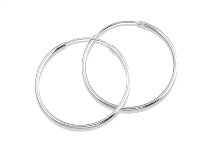 Classic Sterling Silver Hoops - 40mm