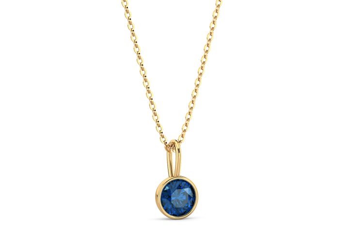 September Birthstone Necklace Solitaire