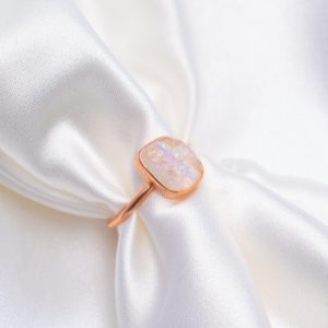 Natural moonstone ring