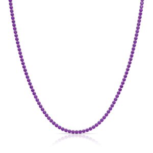 Amethyst Tennis Necklace